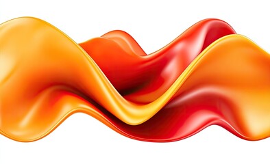 Abstract, flowing, orange and red liquid waves