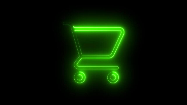 A glossy 3d shopping cart icon and online store button symbol set for business e-commerce web design on a black background vector illustration