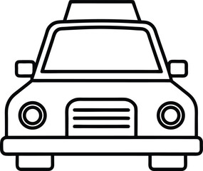 taxi icon, transportation and cab service vector symbol