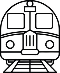train icon, railway and transportation vector symbol