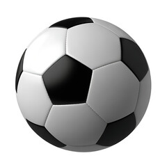 Classic Soccer Ball Design with Black and White Pattern on transparent background