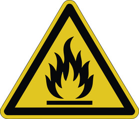 fire warning sign vector illustration