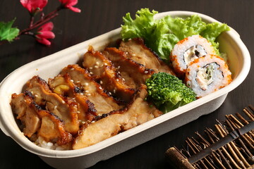 food, japanese food, delicious, teriyaki chicken rice