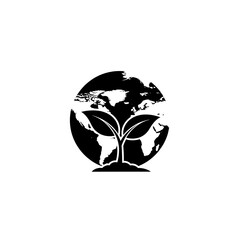 Naklejka premium Plant growing from earth globe symbolizing environmental conservation and sustainability efforts now shown