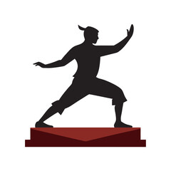 Focused Tai Chi Practice On Platform