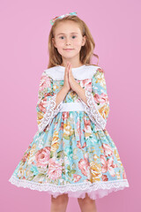 girl in floral dress
