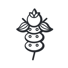 Line Art Chickpea Snack Illustration for Nutrition Guides and Recipe Books