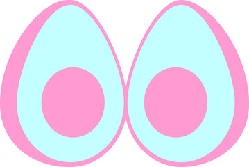 avocado in bright neon color