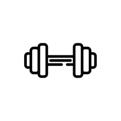 Obraz premium Weightlifting Equipment Icon Dumbbell Design for Strength Training and Fitness on White Background