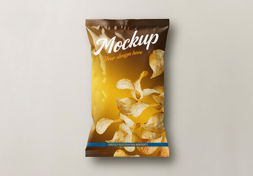 Minimalist Snack Packaging Mockup on Neutral Background