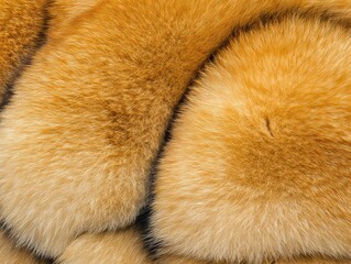 Close-up of rich orange fox fur