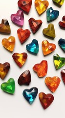 Collection of Beautifully Crafted Faceted Gemstones in a Range of Vivid Colors and Unique Shapes