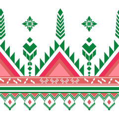 geometric ethnic pattern green. Native American tribal fabric, design vector for woven textile printing, tile, carpet,cards, motifs,picture books, boho indian ornament seamless Southwest Aztec pattern