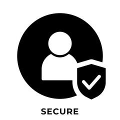 Single Icon User Secure, Avatar Icon, Icon Glyph