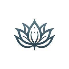Elegant lotus flower design symbolizing peace and tranquility, ideal for wellness themes