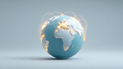Fototapeta premium Global Network Connection, Worldwide Data, Communications