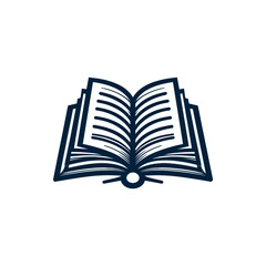 An open book showcasing its pages with detailed lines, set against a minimalistic background