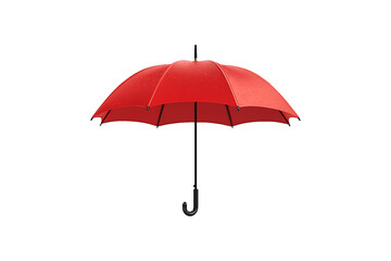 Classic Closed Umbrella with Curved Handle Isolated on Transparent Background