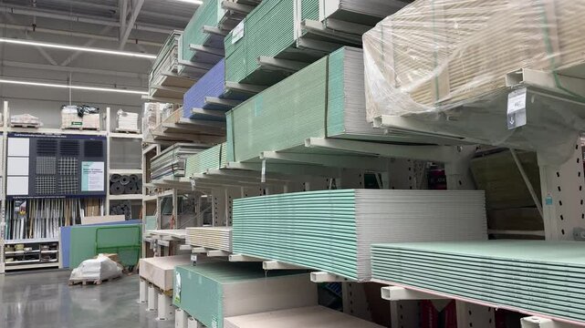 hardware store-warehouse, drywall racks on sale.