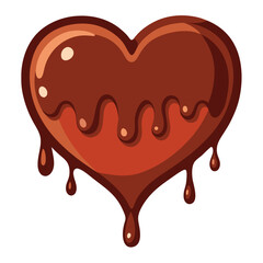 heart shaped chocolate splash