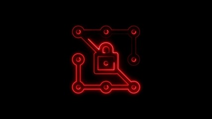 Digital security and cybersecurity conceptual illustration of encrypted network protection with padlock