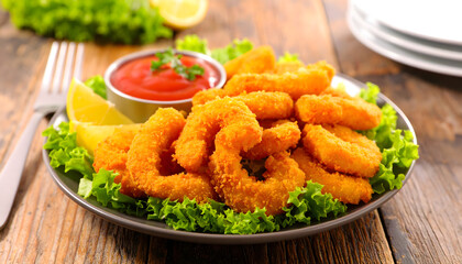 Breaded Shrimp Dinner with Dipping Sauce
