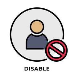 SINGLE ICON LINE COLOR USER