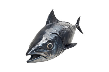 Whole Fresh Tuna Fish Isolated on Transparent Background