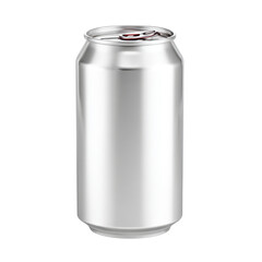 Blank aluminum can for beverages, isolated on white background, mockup for creative design and marketing purposes Transparent background or png