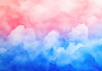 Soft, blended watercolor cloudscape in pastel colors