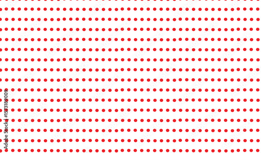 Aufkleber red polka dots creating a geometric pattern on a light blue background