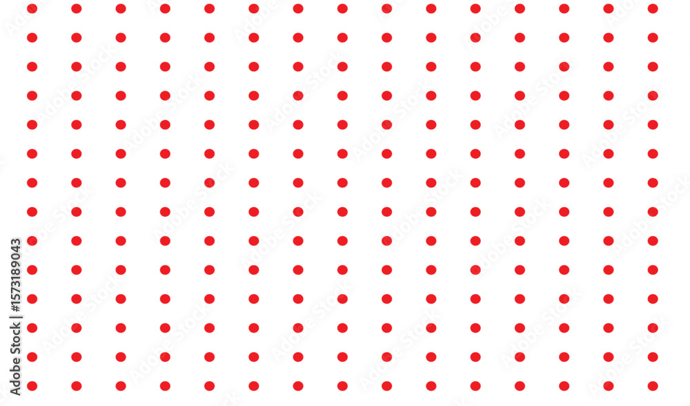 Aufkleber red polka dots creating a geometric pattern on a light blue background