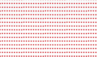 Red polka dots creating a geometric pattern on a light blue background