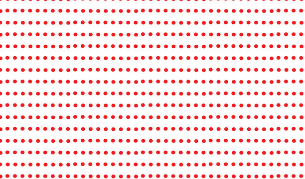 Red polka dots creating a geometric pattern on a light blue background