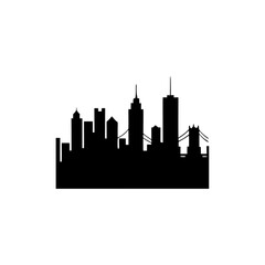 Obraz premium creative details Outline City Skyline with People Icon vector illustration