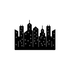Obraz premium creative details Outline City Skyline with People Icon vector illustration