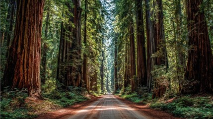 Redwood forest pathway