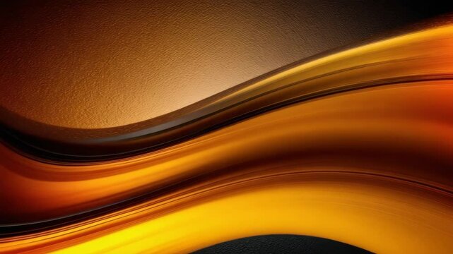 Abstract background with dynamic orange wave on textured gray, golden light.