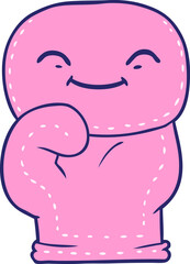 cartoon boxing glove in bright neon color