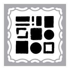 Abstract Ink Brush Strokes Collection
