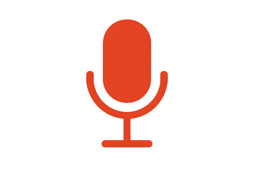 Microphone icon on a transparent background