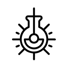 Obraz premium Elegant black silhouette design depicting fusion reactor for energy and future innovations