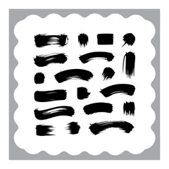 Abstract Ink Brush Strokes Collection
