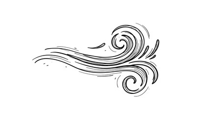 Wind Illustration Swirling Air Current