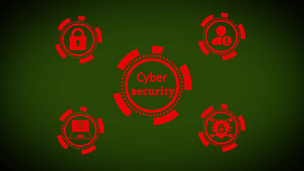 Abstract cyber security illustration representing network protection and data safety concepts