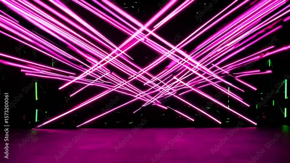 Poster dynamic light stripes creating a vibrant energy effect in a dark environment