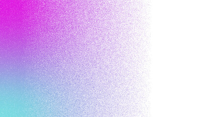 Gradient of purple and blue pixels fading into white isolated on transparent background