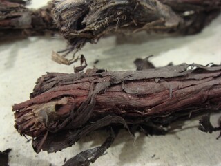 Dried Lithospermum Root Close-up