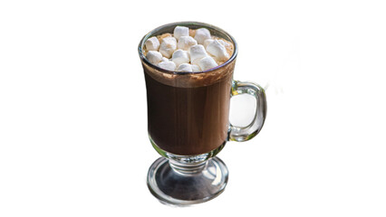 Christmas Hot Chocolate PNG – Festive Winter Cocoa with Marshmallows Isolated