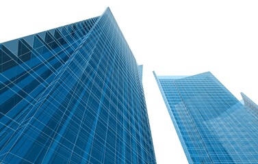 Architectural building 3d rendering